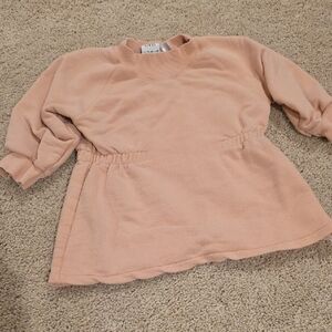 Zara Blush Pink Sweatshirt Dress